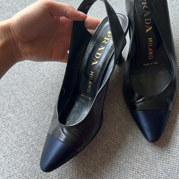 Prada Satin Toe Kitten Heels - Picture 6 of 7